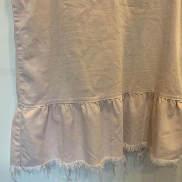 AERIE sleeveless raw hem dress. Pale pink. Rope detail. Peplum style. R… - Picture 6 of 9